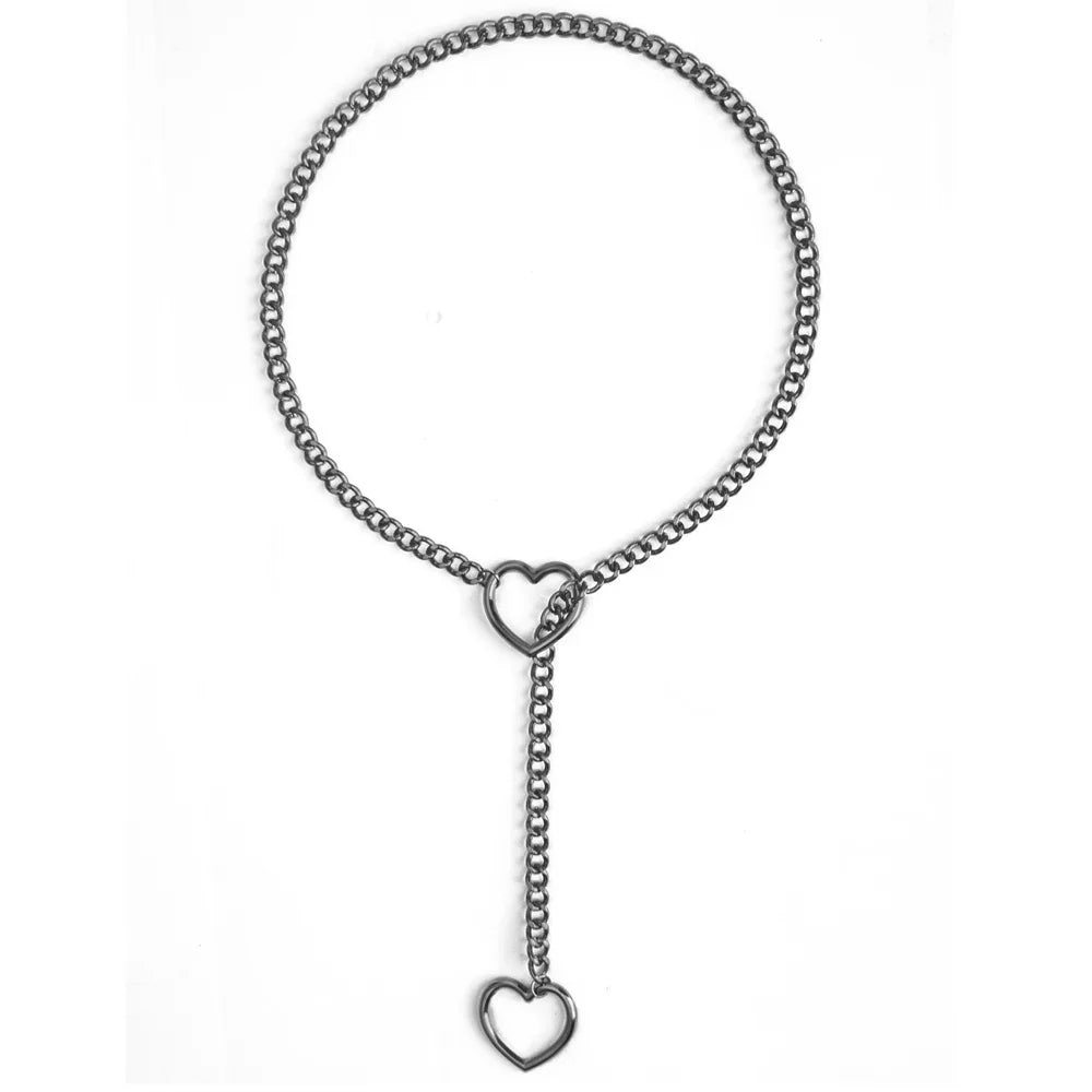 Heart Chain Choker Necklace