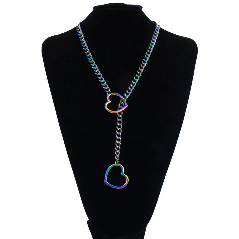 Heart Chain Choker Necklace