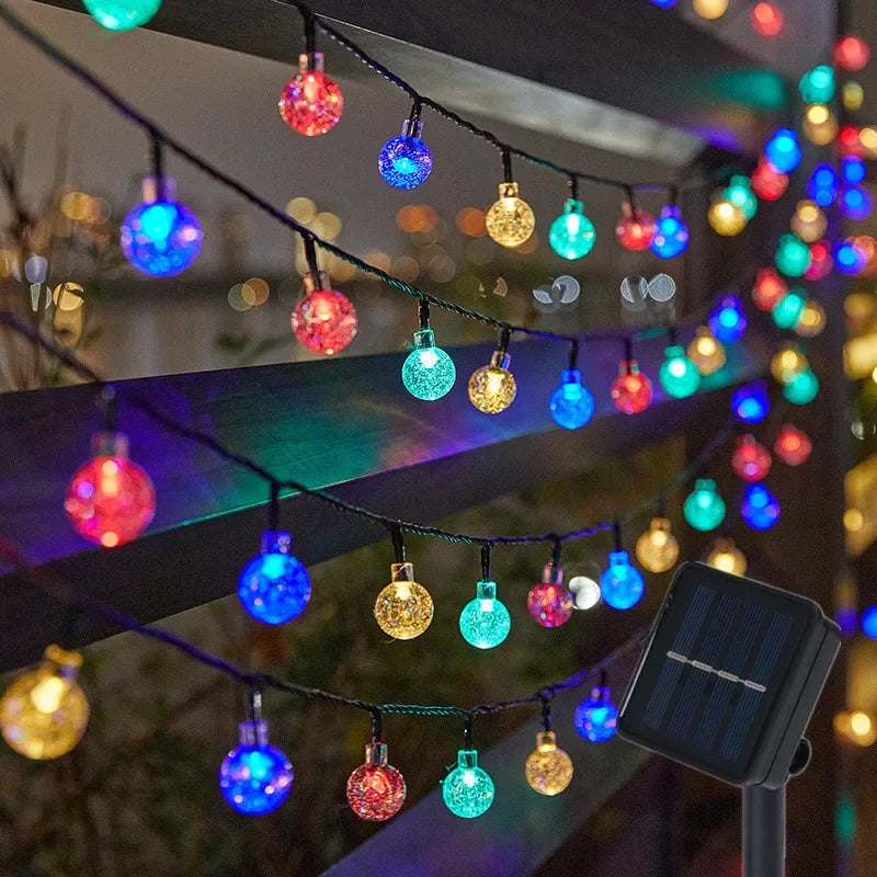 Solar Crystal Globe LED Lights