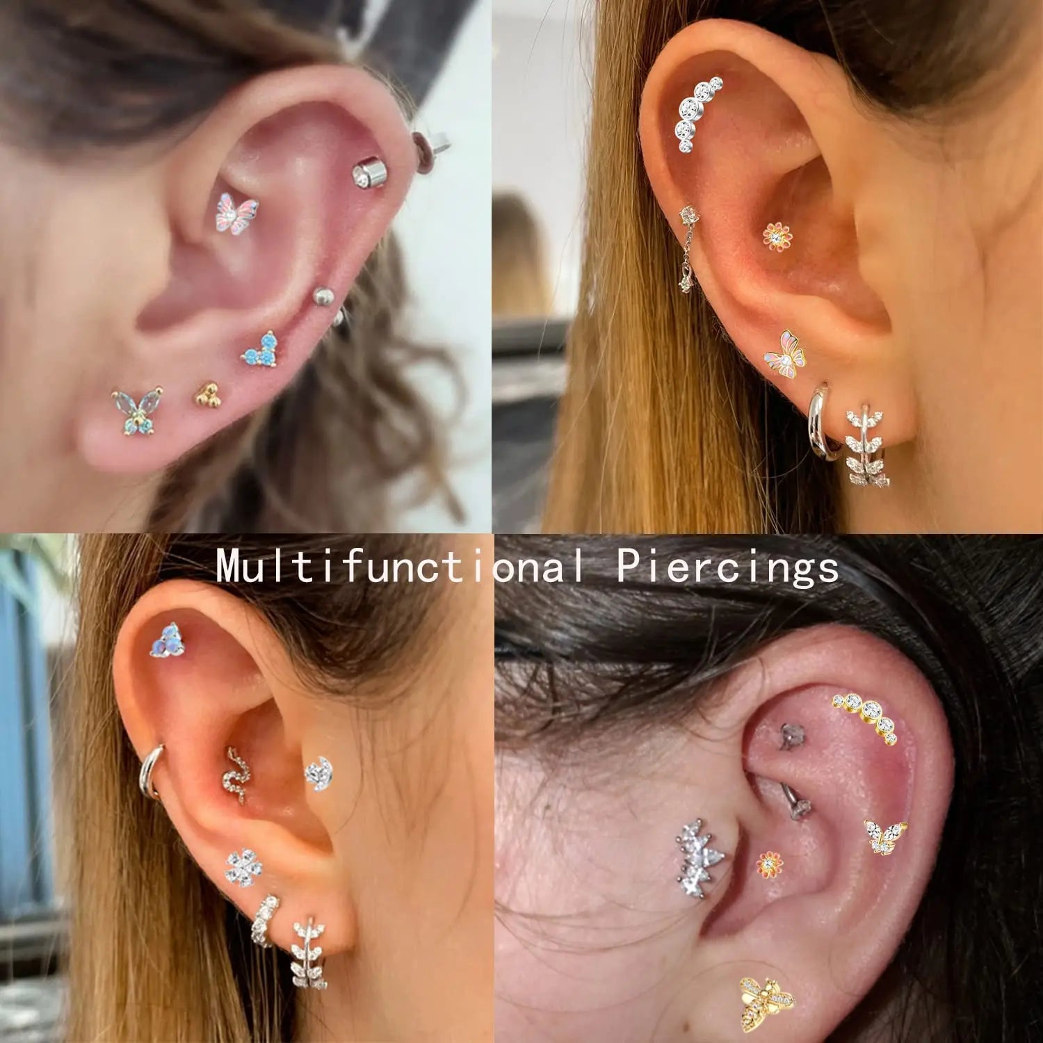 Chic Cartilage Earring Set