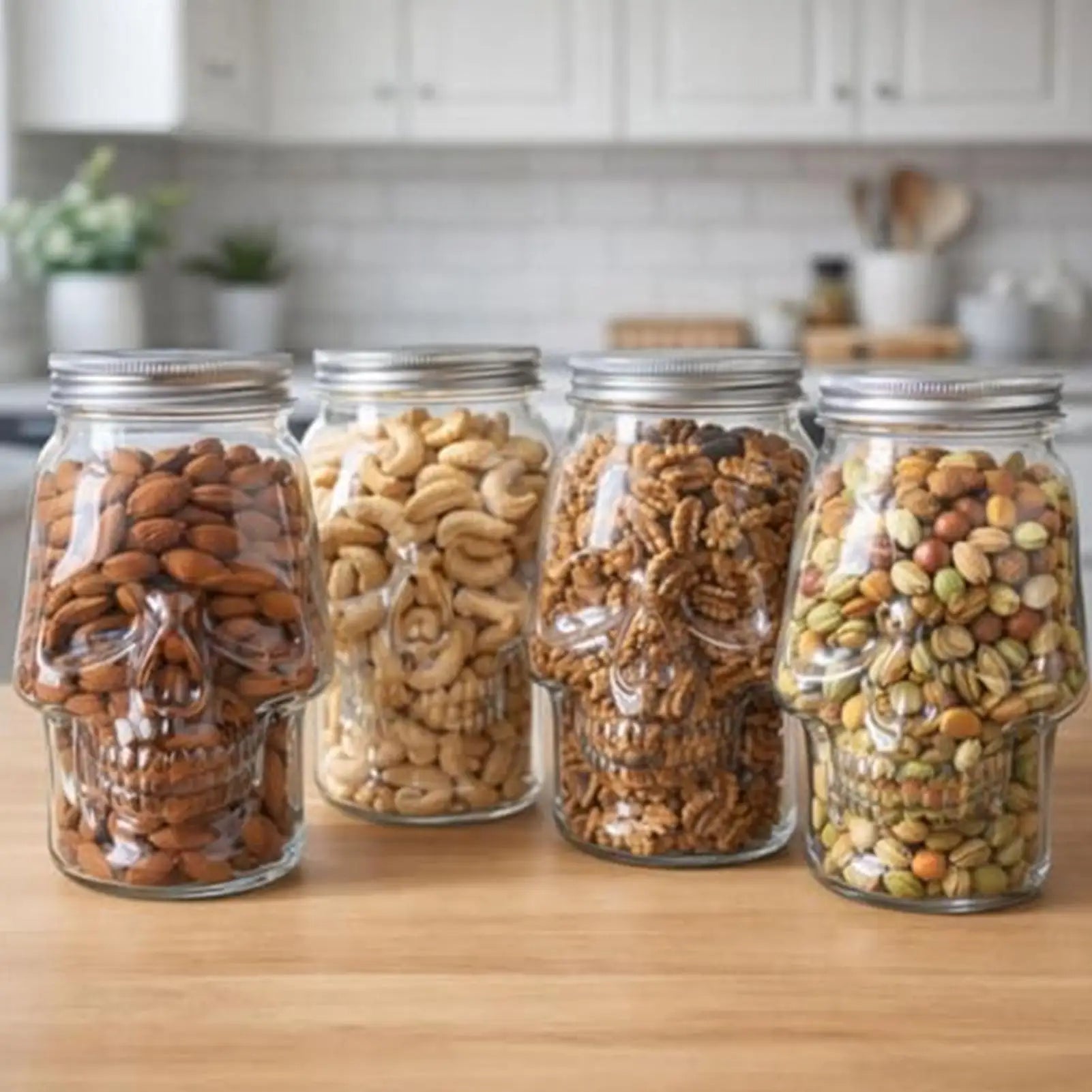 Spooky Skull Storage Jars