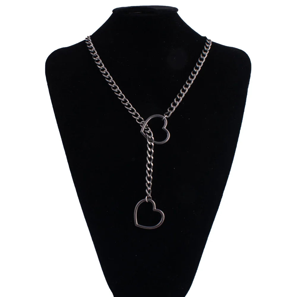 Heart Chain Choker Necklace