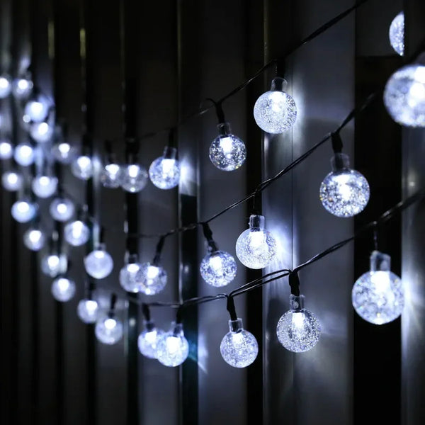 Solar Crystal Globe LED Lights
